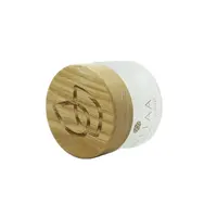 Kosmetik glas Hautpflege verwenden Milchglas mit Bambus deckel Kosmetik verpackung Bambus gläser Großhandel