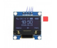 Módulo de Pantalla PMOLED Blanco de 0.96 Pulgadas, Resolución 128x64, Interfaz I2C, 4P, con Montaje en PCB