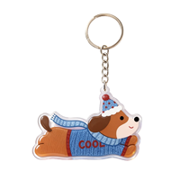 Vente directe fabricant – Porte-clés pendentif personnalisé en acrylique avec perles, résistant à l'eau, écologique, motif dessin animé, pour photos numériques