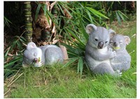 Statue de jardin en résine mignonne de la famille Koala, statues de jardin grandeur nature en résine, animal en résine, koala qui s'agrippant à un arbre