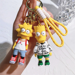 Llavero de silicona de dibujos animados de los Simpson, adorable colgante de peluche, accesorio para bolso y llavero - Product Image 5