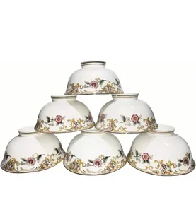 Hot Selling China Factory Keramik schale Luxus Blumen design New Bone China Bowl für Home Restaurant Hochzeit