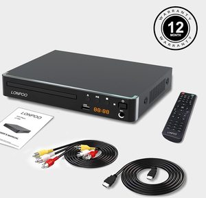 Lettore <span class=keywords><strong>DVD</strong></span>/VCD/<span class=keywords><strong>DVD</strong></span> di Alta Qualità LONPOO con Telecomando, Lettore Karaoke Domestico con HDMI e Microfono - Product Image 1