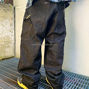 Clothing Custom Heavyweight <b>Baggy</b> <b>Trouser</b> Japanese Raw Selvedge Denim Jeans for <b>Men</b> Oversized Selvedge Raw Jeans <b>Baggy</b> - Product Image 2