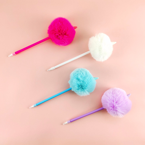 Nuovo creativo palla <span class=keywords><strong>di</strong></span> <span class=keywords><strong>pelo</strong></span> penna a sfera penna regalo peluche con disegno gelato transfrontaliero in plastica - Product Image 4