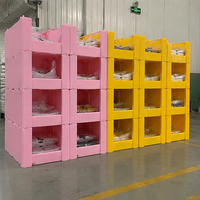 Bacs de stockage personnalisés à ouverture frontale pour entrepôt, en plastique ondulé empilable, en PP Coroplast, boîtes de rangement creuses pour vêtements
