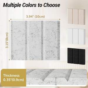 ROYDAA Lot de 4 panneaux acoustiques modernes 3.98 "x 3.11" Carreaux muraux insonorisés Films décoratifs à absorption d'écho en fibre de polyester - Product Image 2