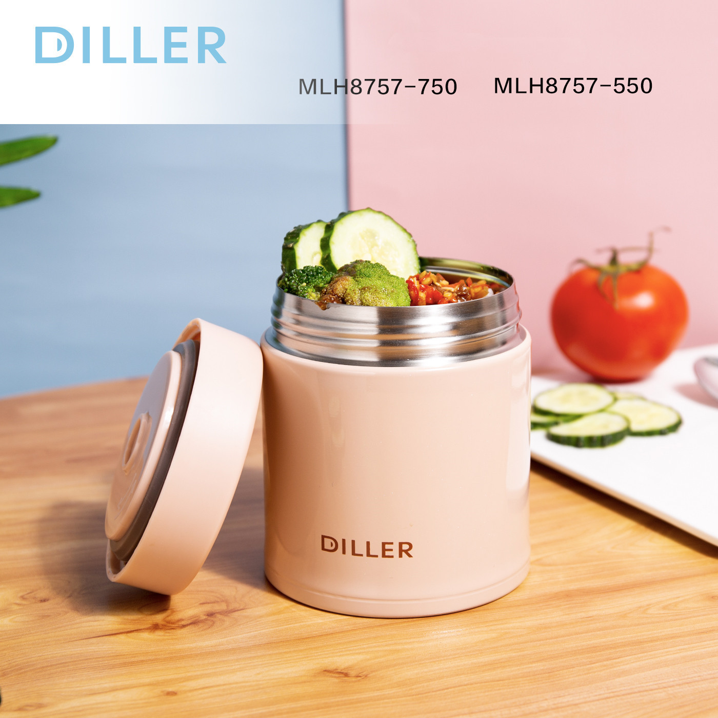 Boîte à Lunch Contenant des aliments À Double Paroi En Acier Inoxydable Vide Tasse Faitout pour le Stockage Des Aliments