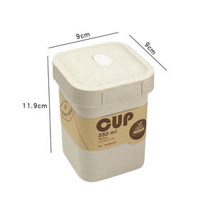 Wholesale Portable Large Capacity Non Disposable Microwaveable Wheat Straw Soup Cup With Lock Vented Lid - Product Image 4