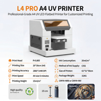 Impresora UV Plana A4 con Placa Base de Desarrollo Propio, Sin Errores de Reinicio, Cabezal Epson L805, Máquina de Impresión de Inyección de Tinta para Impresión Profesional
