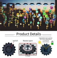 2024 nouveaux produits colorés jardin solaire lumières décoratives de Noël extérieur IP65 étanche pas cher cloches de verre carillons éoliens