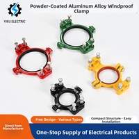 Pince de fixation de câble en alliage d'aluminium multi-couleurs par pulvérisation, pince anti-vent pour câbles aériens pour projets électriques