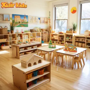 免费设计幼儿园家具日托托儿中心托儿所教室桌椅蒙特梭利教育理念