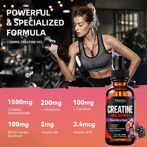 Gotas de Creatina HCL OEM 1500mg Sabor Bayas Mixtas con Vitamina B6 B12 L-Carnitina para Aumentar la Fuerza Muscular, la Resistencia y el Rendimiento, Fábrica en EE. UU. - Product Image 3