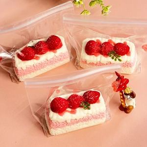 Strawberry Cake <b>Squishy</b> Toy Keychain Soft Slow Rising Dessert Stress Relief Toy for Kids Gift Wholesale - Product Image 3