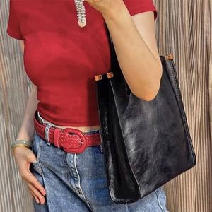 Cổ Điển Da Chính Hãng Tote Túi Cho Phụ Nữ C Công Suất Lớn Da Bò Vai Túi Thiết Kế Cổ Điển Cho Công Việc Du Lịch & Sử Dụng Hàng Ngày - Product Image 4