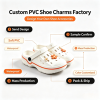Breloques de chaussures personnalisées en PVC imprimées UV en gros, motifs papillons et animaux tendance, pour décorations de sabots et sandales