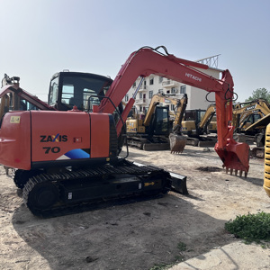 90% New used 7t <b>Small</b> Construction Digging Machine used Hitachi ZX70 Zaxis 70 digger machinery with good condition - Product Image 1