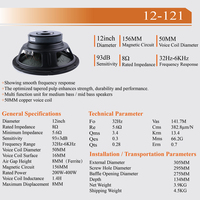 Système de sonorisation avec haut-parleur de 12 pouces, équipement audio, subwoofer à bobine mobile de 50 mm, système de sonorisation extérieur en ligne, haut-parleur de type horn