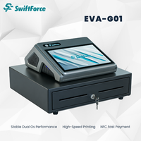Sistema POS Todo en Uno, Terminal POS con Pantalla Táctil Android, Impresora, Escáner, Pago NFC, Pantalla para Clientes, Fabricante OEM ODM