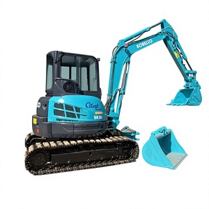รถขุดขนาดเล็ก Kobelco SK55 น้ำหนัก 5.5 ตัน ความจุบุ้งกี๋ 0.2 ลูกบาศก์เมตร อุปกรณ์ก่อสร้างมือสอง พร้อมเครื่องยนต์ Kobelco 59 กิโลวัตต์ ใช้งานมาแล้ว 0-2000 ชั่วโมง - Product Image 1