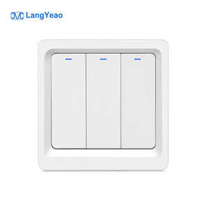 Langyeao CE ROHS 1/2/3 gang 600W Châu Âu vấn đề Alexa điều khiển từ xa ánh sáng thông minh Nhà tường Key ánh sáng vấn đề chuyển đổi thông minh - Product Image 1