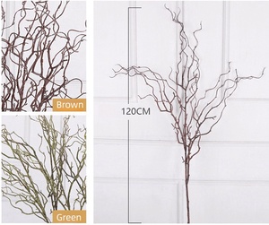 Vendita calda a stelo lungo ramoscello ramo di albero artificiale di plastica verde marrone <span class=keywords><strong>legno</strong></span> <span class=keywords><strong>rami</strong></span> secchi per natale matrimonio decorazione della casa - Product Image 6