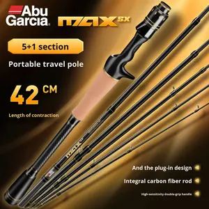 Caña de Pescar Abu MAX <span class=keywords><strong>SX</strong></span> de 5/6 Secciones, Portátil, Multiusos, para Lanzamiento a Larga Distancia, con Mango Recto y Tipo Pistola - Product Image 2