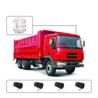 Kit intelligent de stationnement pour camion universel 24V, aide au stationnement pour bus, détection d'angle mort et marche arrière pour chariot élévateur, 4 capteurs de stationnement pour camion