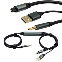 Convertidor de Cable de Audio de Cobre con Alimentación USB y TOSLINK 2 en 1, Compatible con Conversión de Señal Óptica Digital a Analógica Integrada