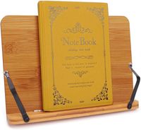 Support de livre réglable, support de lecture pour livre de cuisine, bureau portable, stable, résistant à l'usure, léger, en bambou, support de livre en bois