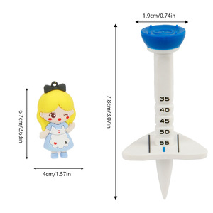 <b>Golf</b> Tee Ornaments Cartoon Pattern Adjustable Height ABS Anti-Slip With Rope For <b>Golf</b> Accessories 100 Pieces - Product Image 4