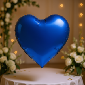 Globo de Corazón Azul Oscuro con Diseño de Amor para Fiestas y Bodas, 18 Pulgadas (45 cm), Modelo 44047 - Product Image 2