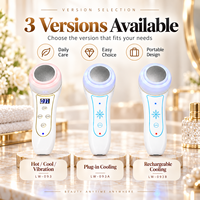 3 ℃   Masseur facial chaud et froid avec 5 niveaux de refroidissement, 6 niveaux de chauffage, vibrations et 4 modes d'éclairage LED pour les soins de la peau à domicile