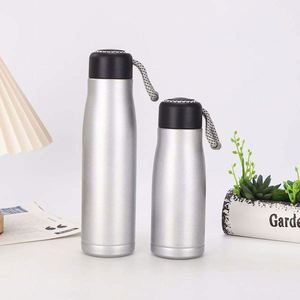 Stainless Steel Vacuum Insulated Thermos Bottle With Rope 8H Hot 20H Cold Travel Flask Minimalist Design - Product Image 4