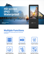 43 pouces ip65 moniteur HD affichage numérique kiosque extérieur étanche haute lumière lcd écran d'affichage lcd debout au sol