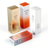 Caja de Cartón con Tapa Plegable para Tubos de Brillo Labial, Cajas de Papel para Cosméticos, Cajas de Embalaje con Logotipo Personalizado para Marcas de Belleza