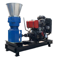Machine à granulés à matrice plate haute capacité pour moteur diesel/essence, avec moteur en cuivre pur, protection contre la surchauffe et taille de granulés personnalisable