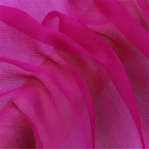 Wholesale Pure Silk Crinkle Chiffon Fabric Crepe Silk Georgette Fabric for Muslin Saree