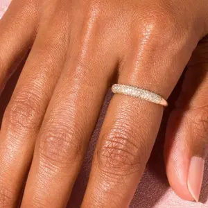高品质铜饰品微铺半锆石立方氧化锆钻石结婚永恒戒指