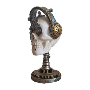 New Arrival resin thưởng thức âm nhạc <span class=keywords><strong>Skull</strong></span> hình trang trí cho trong nhà - Product Image 1