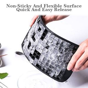 Moldes para Cubitos de Hielo Cuadrados Personalizados, Libres de BPA, de Silicona de Grado Alimenticio, Juego de Utensilios de Cocina, Bandeja Comercial para Cubitos de Hielo con Tapas - Product Image 2