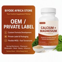 Capsules de Calcium, Magnésium et Vitamine D3 à Marque Blanche OEM – Soutien Osseux Personnalisé pour Femmes – Fabricant de Suppléments pour l'Afrique