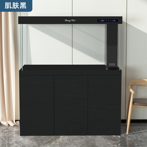 Bể cá kính siêu trắng với đèn LED và hệ thống lọc nước, kích thước lớn, điều khiển thông minh, phù hợp với phòng khách - Product Image 3