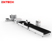 Machine de découpe laser à fibre à alimentation automatique DXTECH, entièrement automatique, pour tôle métallique, acier inoxydable, acier au carbone, aluminium