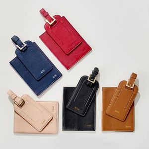 Funda de pasaporte de cuero genuino para hombre y <span class=keywords><strong>mujer</strong></span>, estuche para tarjetas de crédito, documentos de identificación de viaje, soporte de pasaporte personalizado - Product Image 4