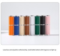 Botol Parfum Semprot Kaca Mini Portabel Isi Ulang Ramah Lingkungan dengan Casing Aluminium atau Kulit