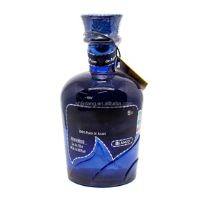 Thượng Hải Linlang Bán Buôn Cobalt Màu Xanh Thủy Tinh 100% Màu Xanh <span class=keywords><strong>Agave</strong></span> <span class=keywords><strong>Tequila</strong></span> Rượu Chai - Product Image 5