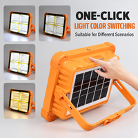 Lampe solaire LED blanche portable pour le camping en extérieur, étanche IP65, boîtier en ABS, batterie au lithium intégrée, certifiée CE, utilisation en jardin