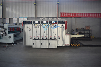 Machine automatique de fabrication de boîtes en carton ondulé avec impression flexo 3 couleurs
